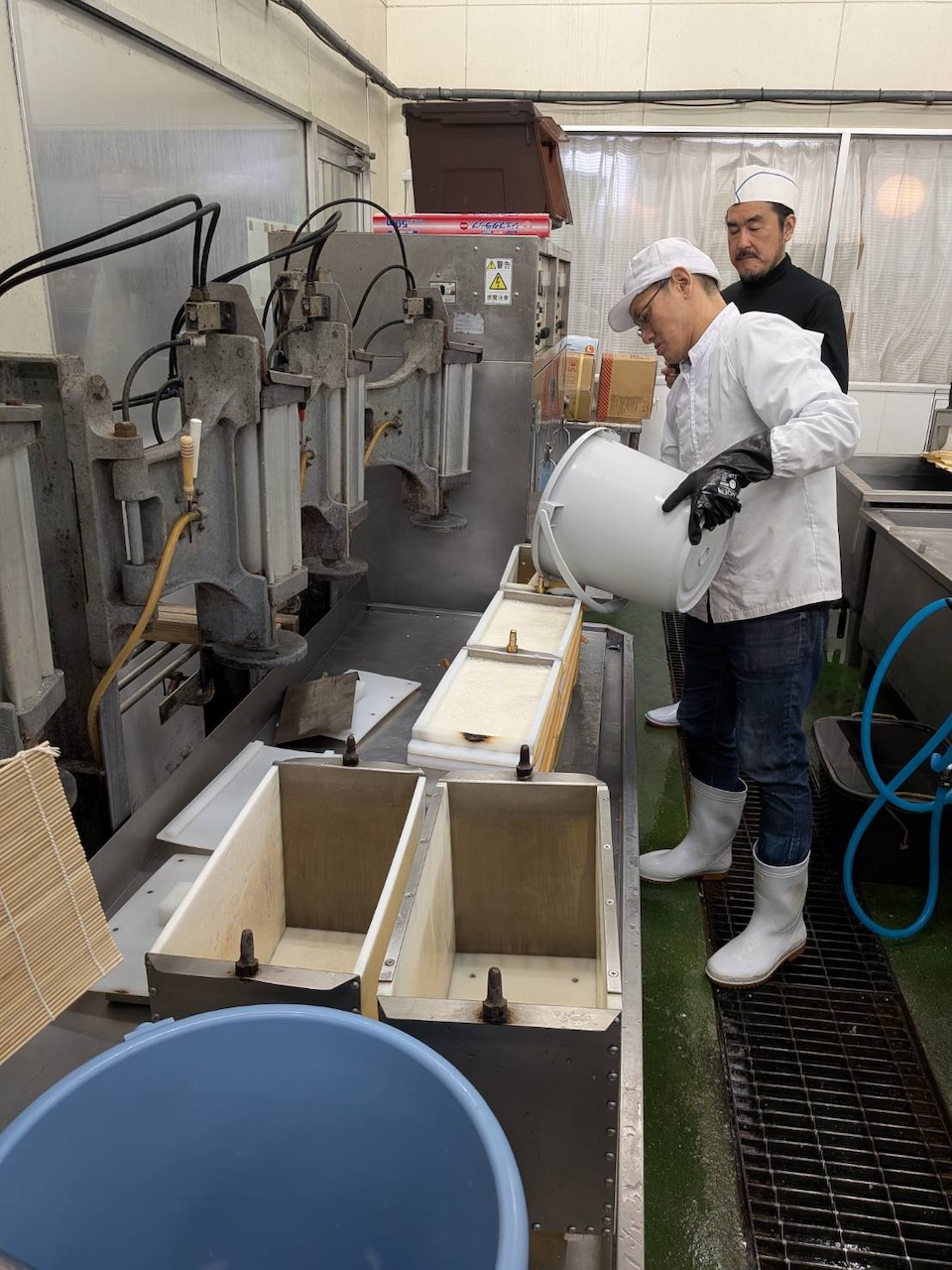 濃厚な豆乳の投入