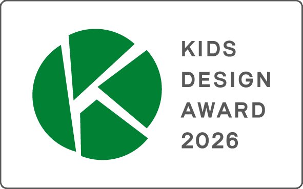キッズデザイン賞2026のロゴマーク。緑の円形にKの文字をあしらったデザイン
